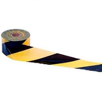 Cofan 11000305 Cinta Balizamiento, Amarillo y Negro, 80 mm x 200 m