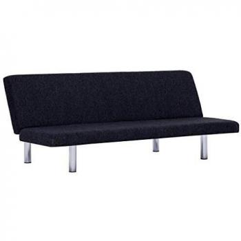 SengentoStyle Slaapbank polyester donkergrijs