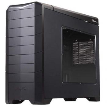 SilverStone SST-RV02B-EW USB 3.0 - Carcasa de ordenador para juego Raven Gran Torre SSI-CEB ATX, Rendimiento silencioso con alto flujo de aire, con ventana, negro
