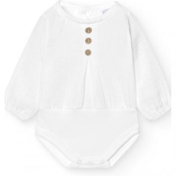 BABIDÚ - Pack de 2 bodys de bebé tapeta botones manga larga