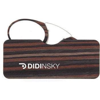 Gafas de lectura sin patillas Didinsky Orsay Wood madera oscura