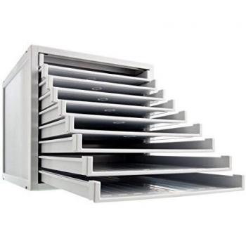 Archivo 2000 Archisystem - Pack de 9 bandejas, color gris