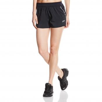 ASICS 110428 - Pantalones Cortos Tejidos de 9 cm para Mujer, Color Negro, Talla XS