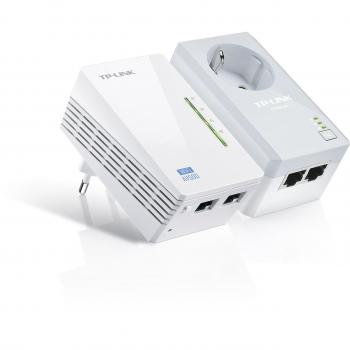 TP-Link AV600 Powerline Adapter Wi-Fi Kit, Wi-Fi Booster/Hotspot/ Extender, Wi-Fi Speed up to 300Mbps, 2+1 Ethernet Ports, No Configuration Required, Wi-Fi Auto-Sync, UK Plug