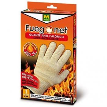 Fuegonet 231214 - Guante anti-calórico, 15 x 34 x 2 cm, color marfil