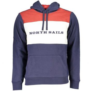 North Sails Multicolor Long-Sleeved Hooded Sweater with Contrast Details and Embroidery - M