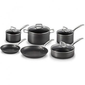 Set de Cocina Antiadherente Le Creuset de 6 Piezas con 4 Tapas de Vidrio, Ideal para Todos los Hornos y Cocinas (Incluye Inducción)