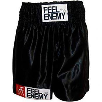 Pantalones de Muay Thai KRF DC Short Thai Liso Black