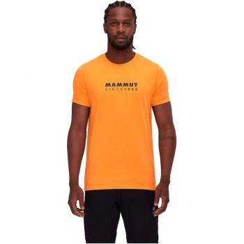 Camiseta de hombre Mammut CORE LOGO, manga corta, color naranja intenso, talla L