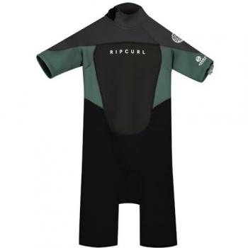 Rip Curl Traje De Neopreno Omega 2 Mm Spring Eco De Manga Corta Con Cremallera En La Espalda, Talla L, Color Verde Apagado