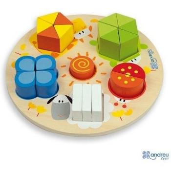 Andreu Toys - Encaje formas/numérico, 21 piezas, de madera