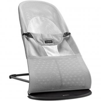 BabyBjörn Balance Soft Hamaca en Malla, Color Plata/Blanco
