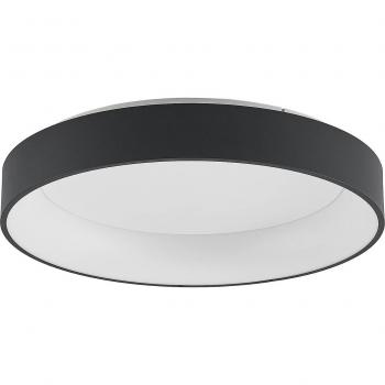 Plafón LED Arcchio Aleksi, Ø 60 cm, redondo, moderno, negro, metal, 1 lámpara