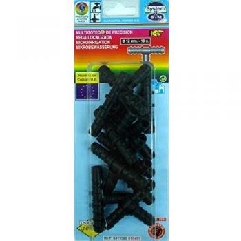 S&M 010453 Te de goteo 12 mm- Blíster de 10 unidades