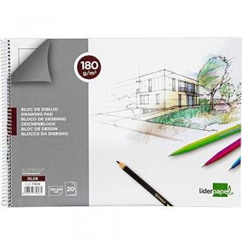 Bloc dibujo lineal Espiral 230x325mm 20h 180g/m2 perforado