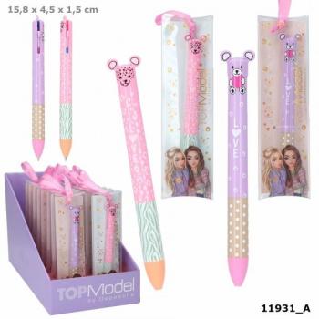 TopModel Bolígrafo Multicolor con Diseño de Animalitos y Detalles Decorativos