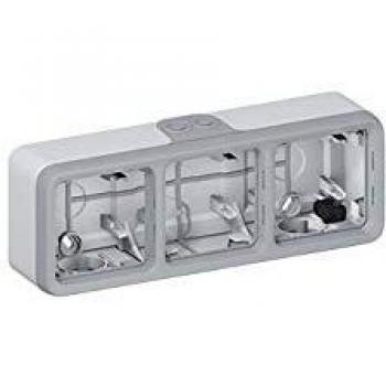 Legrand - 069672 Caja saliente 2 MEC. h Gris plexo II Comp. Ref. 6565140410