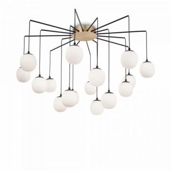 Lámpara colgante Rhapsody Black Metal de 16 bombillas, diámetro de 54 cm, para interiores, color negro, tipo de casquillo G9