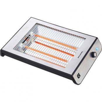 Grunkel Tostador Plano 600W Acero Inoxidable para 4 rebanadas de pan con 6 niveles de tostado