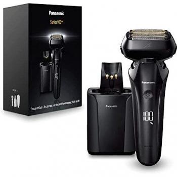 Panasonic Series 900+ Premium Rechargeable Electric Shaver ES-LS9A - 6 Blades, Wet & Dry, Automatic Cleaning Station, Black
