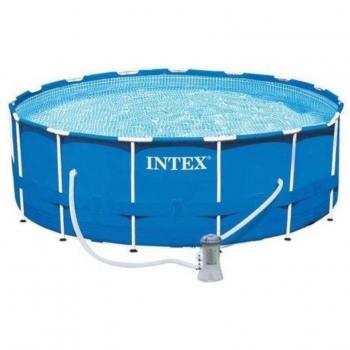 Piscina Desmontable Intex Metal Frame 457 x 122 cm con Depuradora y Accesorios