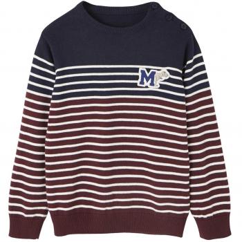 VERTBAUDET Jersey Marinero niño Marron Oscuro a Rayas 3A