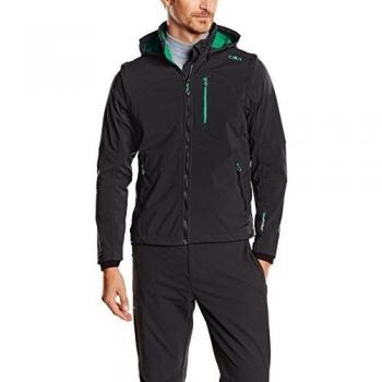 CMP - F.LLI CAMPAGNOLO chaqueta softshell, negro-verde Green, {50}, 3A74427N