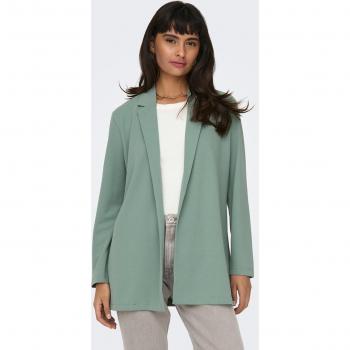 Blazer de mujer fluido con cuello solapas, fit regular, color verde