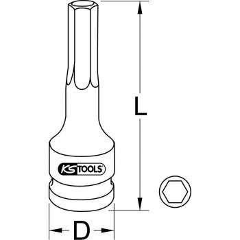 Cubos Insertables KS Tools 1/2 Torx Largo T20