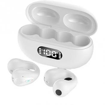 Auriculares inalámbricos abiertos Bluetooth 5.2 blancos