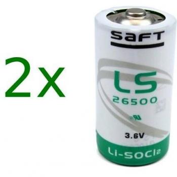 2 x zumo LS 26500 3,6 V batería de Li-SOCl2 | 3,6 V litio-cloruro de Tionilo C-Size