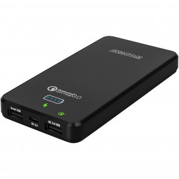 avacom pwrb de c100 K de QC Power Banco Prisma FG de 10, Li-Pol 10000 mAh, Slim, Qualcomm Quick Charge 3.0 Entrada y salida Negro