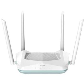 Router D-Link R15 Eagle Pro AI AX1500, Wi-Fi 6 Doble Banda 1500 Mbps, Gigabit Ethernet, Inteligente con Mesh IA, Control Parental y Optimización de Tráfico