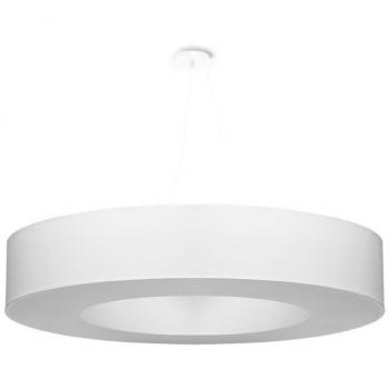 Lámpara Colgante Saturno 90 Acero con Tela Blanca E27 para 8 Bombillas de 112cm LEDBOX