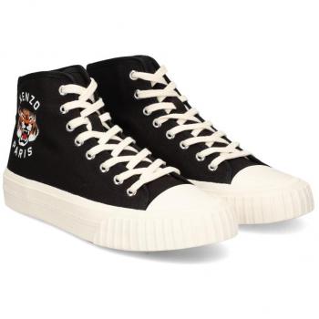Kenzo Canvas High-Top Sneakers - 38 Black