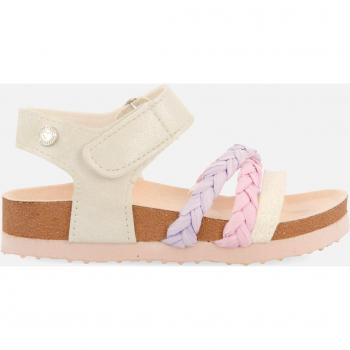 Gioseppo Delia - Sandalias de niña tipo bio multicolor con detalles en glitter y trenzado en rafia