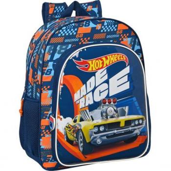 Mochila Junior Adaptable a Carro Hot Wheels Speed Club Safta 38cm