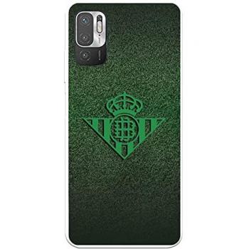 Funda para Xiaomi Redmi Note 10 5G del Betis Escudo Verde Fondo Trama - Licencia Oficial Real Betis Balompié, Carcasa de Silicona Flexible para Proteger tu móvil