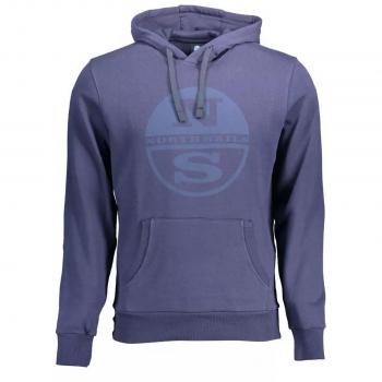 North Sails Blue Cotton Hoodie - XXL