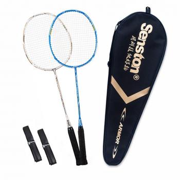 Senston 2 pieza Grafito Raqueta de Bádminton Conjunto, Incluyendo bádminton bolsa y Raqueta de Bádminton y Sobregrip