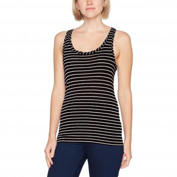 Sisley Tank-Top, Camiseta sin Mangas para Mujer, Negro