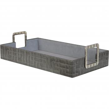 Vical Home 17367 - Bandeja, 7 x 26 x 47 cm, color gris marengo y claro