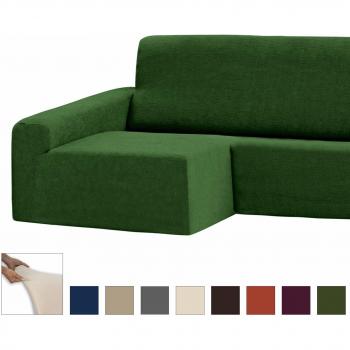 Eiffel Textile Adaptable Lavable Funda Brazo, Poliéster, Verde, Chaise Longue Largo Izquierda