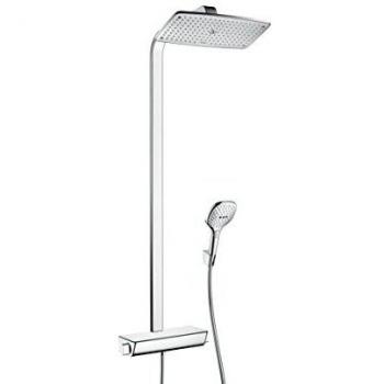 Hansgrohe 27286000 Raindance Select E 360 columna de ducha, 3 tipos de chorro, ahorro de agua, cromo