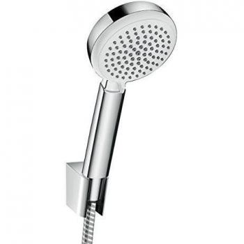 Hansgrohe 26667400 Crometta 100 Vario ducha de mano con soporte y flexo, 4 tipos de chorro, 1,60m, blanco/cromo