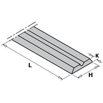 Cuchilla reversible HWM 82x5.5x1.1mm para cepilladora portátil (10 unidades)