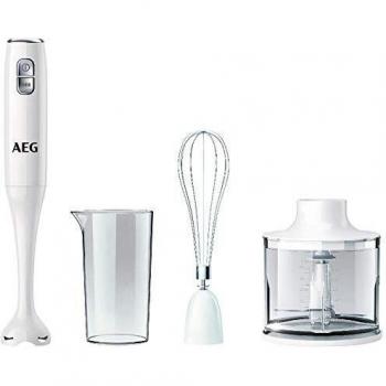AEG STM 3300 Batidora de Mano, 600 W, Acero Inoxidable, Blanco