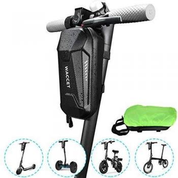WACCET Bolsa Tubo Frontal de Scooter Impermeable Bolsa Manillar Scooter, Gran Capacidad Bolsa de Patinetes Eléctricos para M365 Bolsa Eléctrica Skateboard