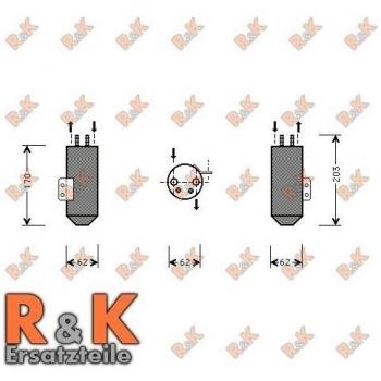 Filtro Deshidratante de Aire Acondicionado PRASCO PED020 - Secador de Refrigerante R134A de Aluminio