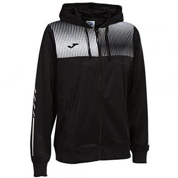 Chaqueta con capucha mujer eco supernova negro blanco
